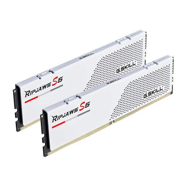 G.Skill Ripjaws S5 32GB (16GBx2) DDR5 6000MHz Desktop RAM (Matte White)